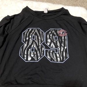 Black 86 Cold Shoulder Top